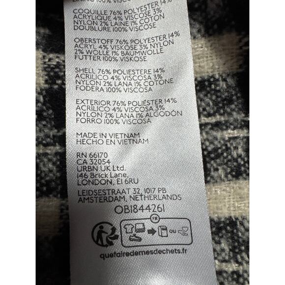 Urban Outfitters Plaid Tweed Mini Dress Preppy Y2K 90s Indie Grunge Women’s M - Picture 4 of 6